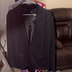 Ashley Stewart Black Classic Notch-Lapel Blazer